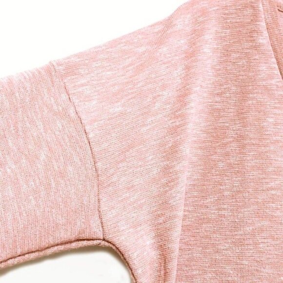 J. Crew V-neck pink space-dyed Top, size L - Picture 5 of 9